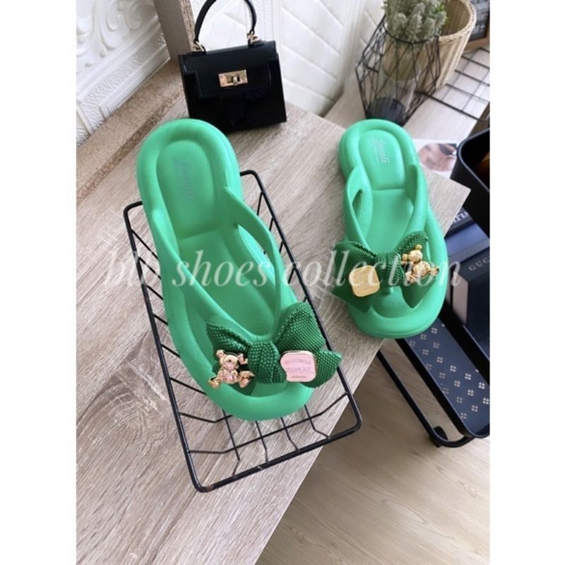 SANDAL JEPIT WANITA IMPORT SANDAL JELLY WANITA MOTIF PITA CANTIK KEKINIAN SENDAL WANITA EMPUK MODEL KOREA