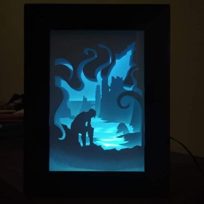 Game of Thrones Greyjoy Papercut Lightbox Light Box Lampu Tidur LED ready