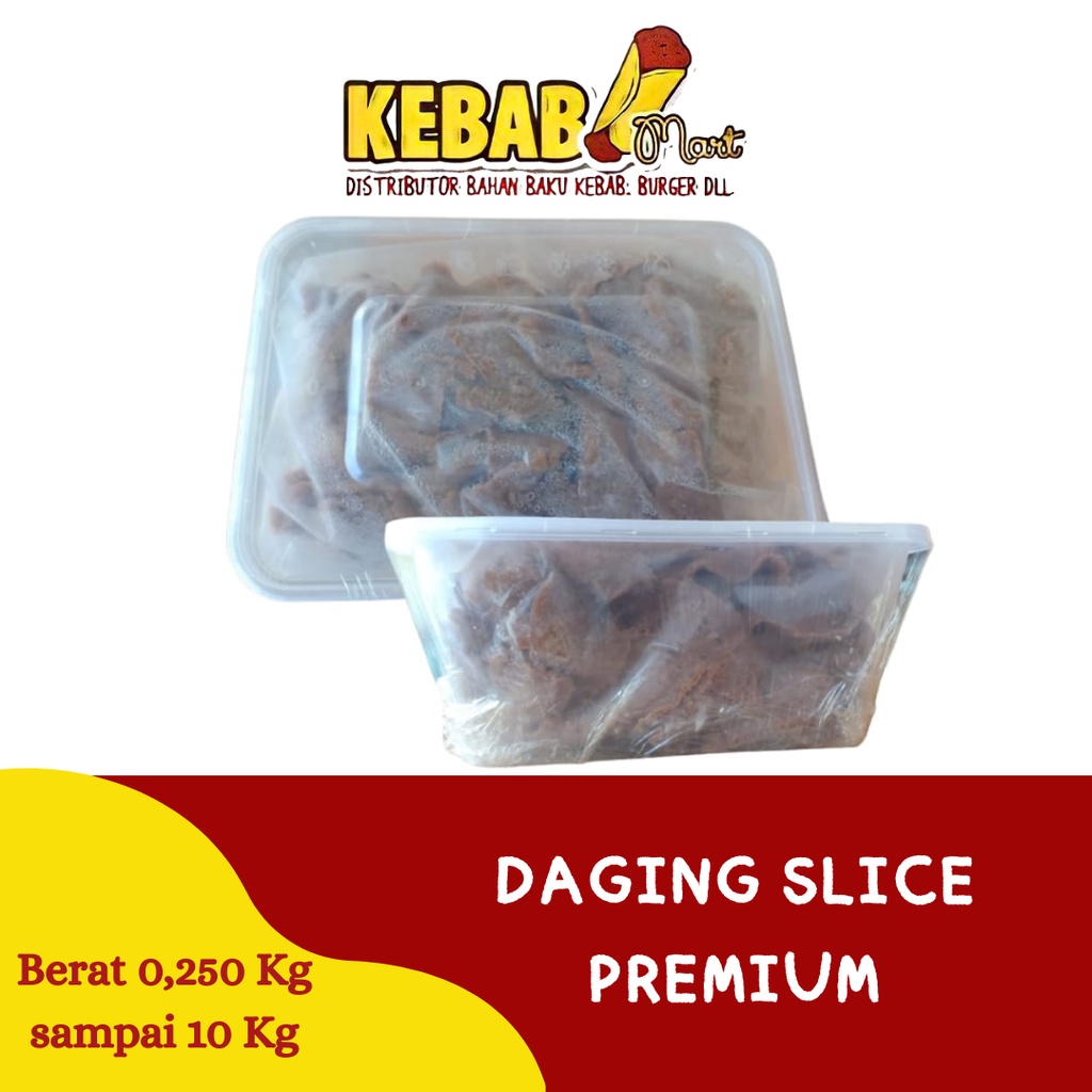

Daging Kebab Slice Premium iris Sudah Matang Siap Pakai