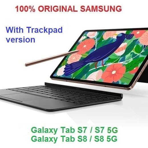 Book Cover Keyboard SAMSUNG Galaxy Tab S7 S8 5G Original Ada Trackpad