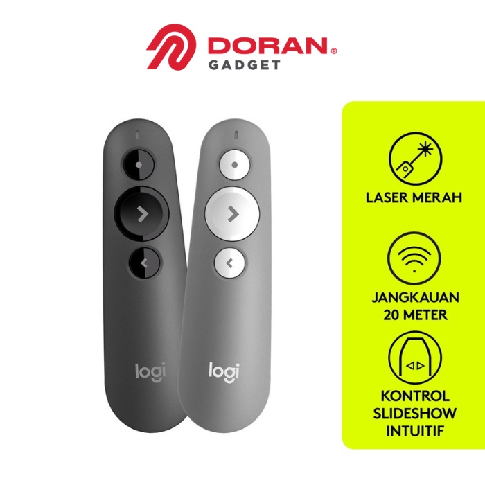 Laser Pointer Presentasi Logitech R500s Remote Presenter Wireless / Bluetooth dengan Laser Merah