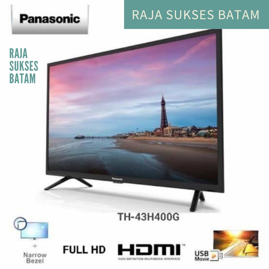 LED TV Panasonic 43 Inch DIGITAL TH-43H400G DVBT2 USB MOVIE 43H400 batam
