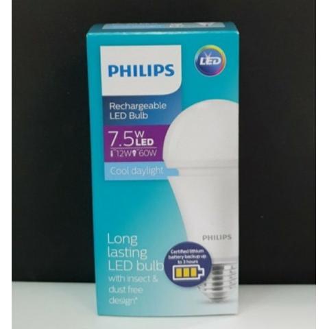 Philips Lampu LED Emergency 7,5W 7,5 W 7,5 Watt Putih Bulb Rechargeable "MD.18Oc22ν"