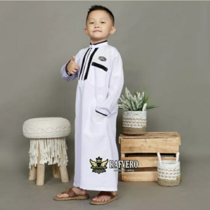 Baju Koko anak | Jubah anak | Jubah putih anak laki-laki