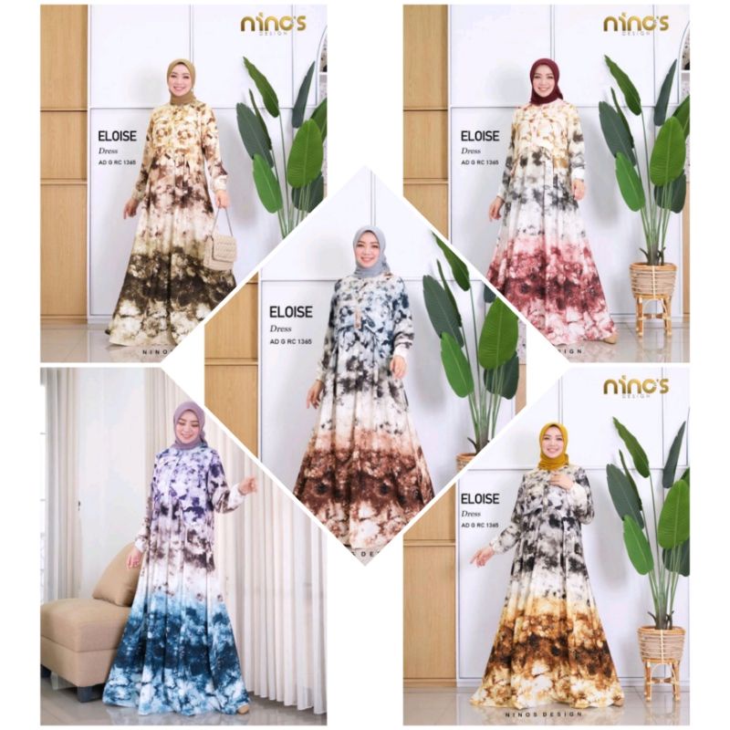 DRESS GAMIS ELOISE NINOS TERBARU BY NINOS DESIGN 1365 ORIGINAL