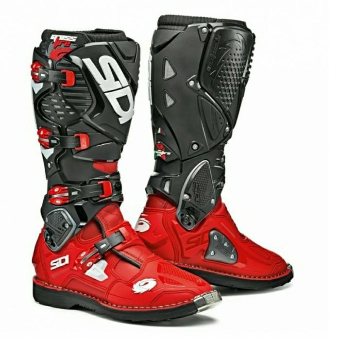 Biker Sepatu Sidi Crossfire 3 Mx Boots - Red-Red-Black - 45