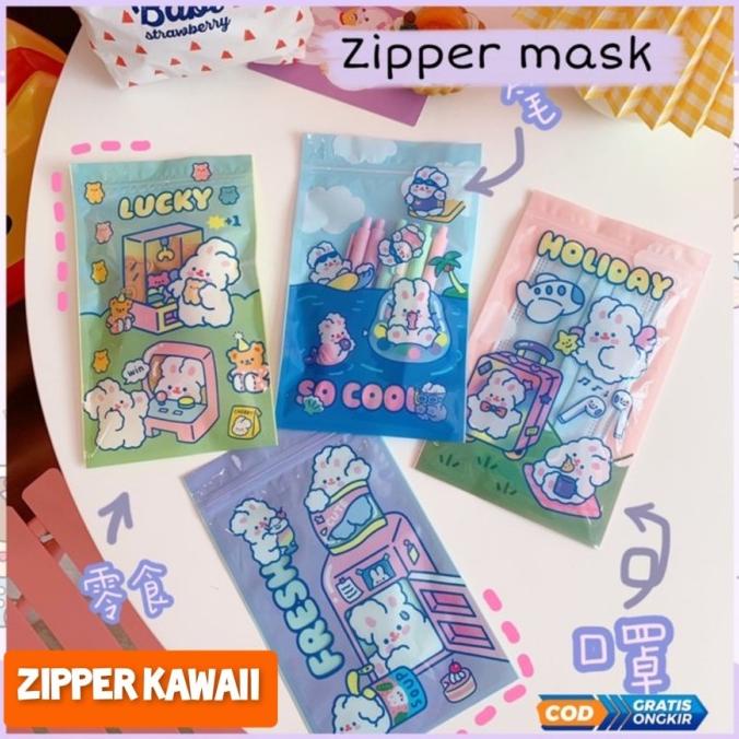 ZIPLOCK BAG PLASTIK MASKER PACKAGING WADAH PERMEN AKSESORIES HOLYDAY 90-dypack Buru Order