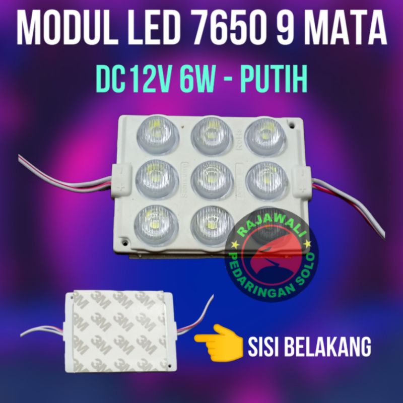 MODUL LAMPU LED 9 MATA 12V LAMPU TRUK MOBIL BUS VARIASI