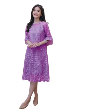 Dress korea Model Terbaru Dress Cantik Brukat Pesta