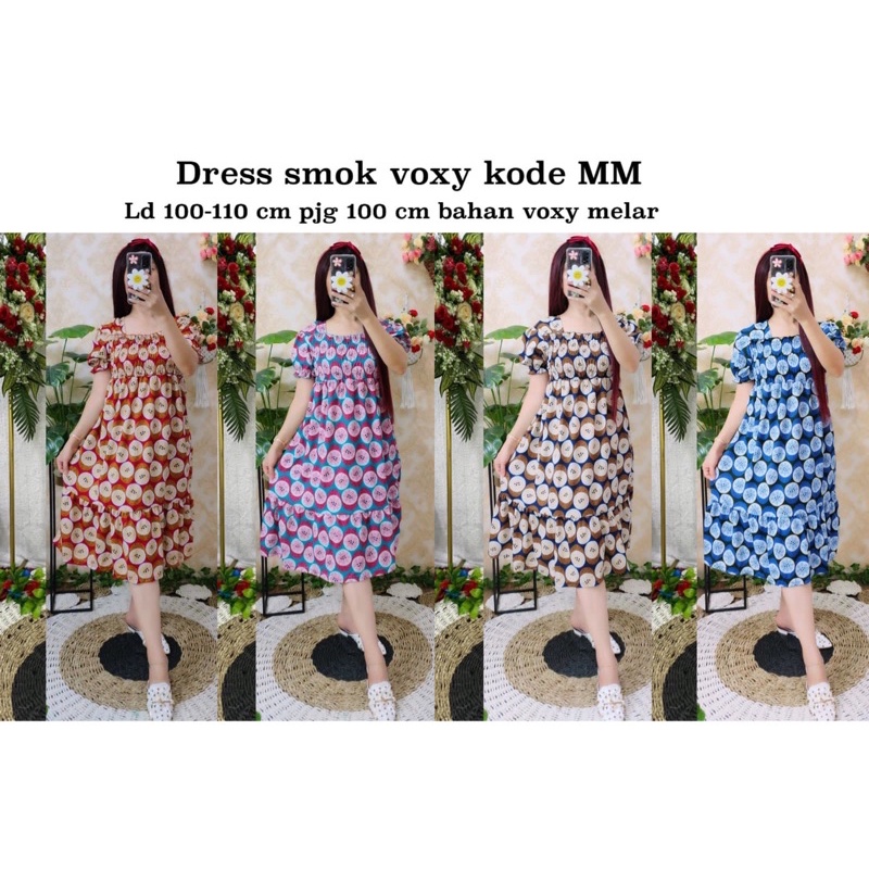 Dress bahan voxy kode MM