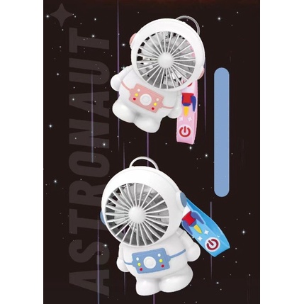 JY MF 6817 Kipas Angin Mini Astronaut Cute Fan USB Charge / Kipas Genggam Portabel Karakter Astronot