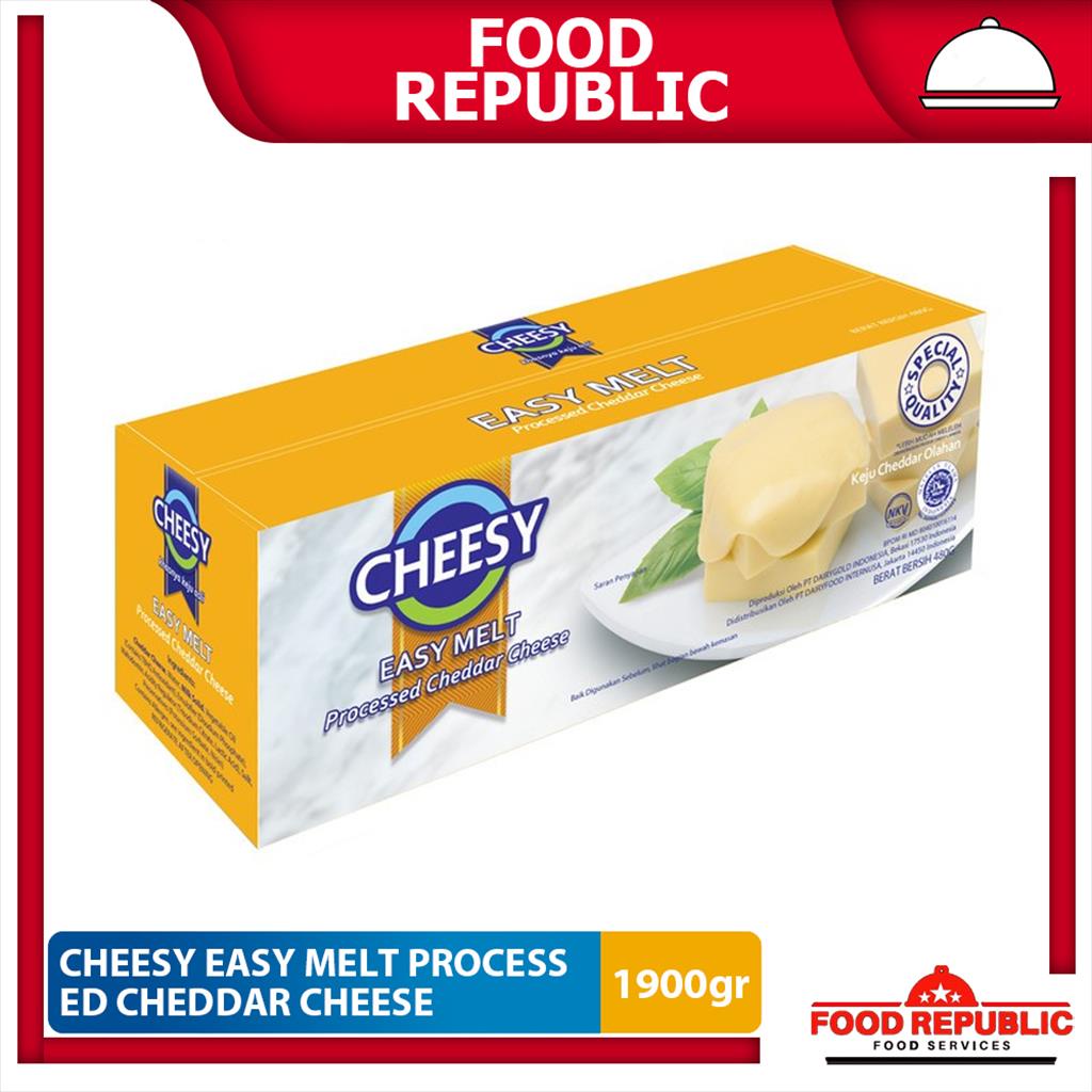 Keju  Cheddar Easy Melt / Keju Quick Melt / Keju Cheddar Cepat Meleleh Cheesy 2 Kg