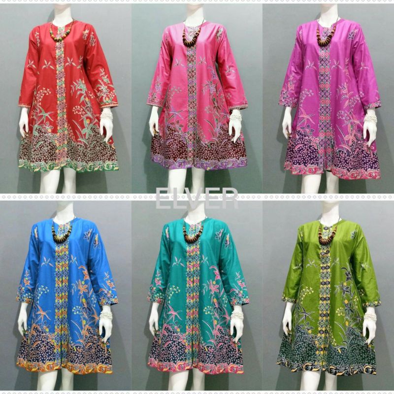 TUNIK BATIK ANGGREK KELIR MODERN UNGGUL JAYA