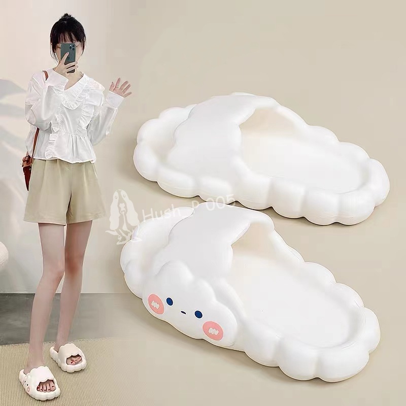 [36-41] Komin Sandal Selop Wanita Cute Cloud Sandal Jelly Korea Anti Slip Sandal Rumah Import Sandal Awan Lucu Nyaman Empuk