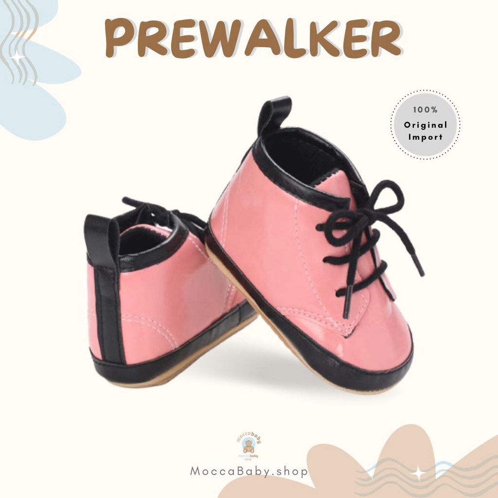 MBSS - PREWALKER Sepatu Anak Bayi Baby  Shoes Sandal Casual Socks Anti Slip Bahan Import / OLINE BOOTS