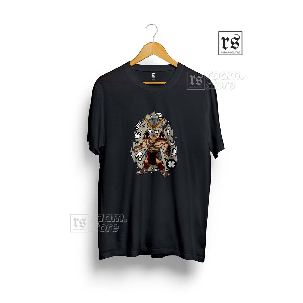 Kaos Distro Shao Khan Kartun Cotton Combed 30s Bahan Terlaris Pria Wanita COD - Raam.Store