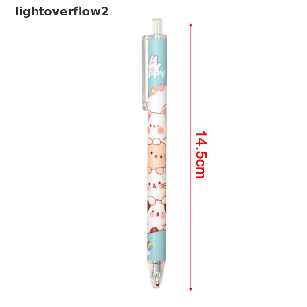 (lightoverflow2) 6pcs Gel Pe 0.5 Kapasitas Besar Cepat Kering Untuk Pelajar / Kantor