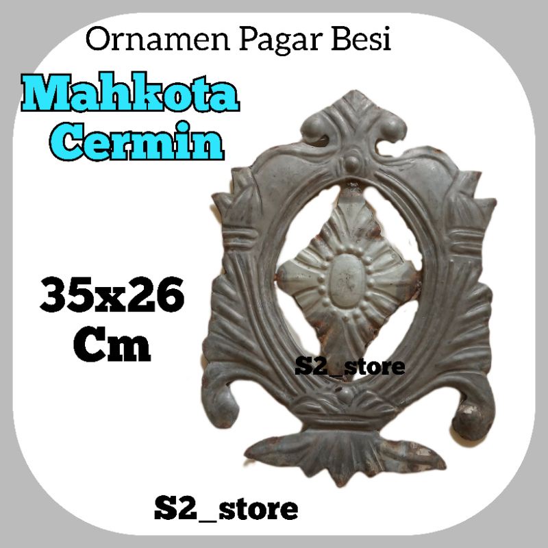 Jual Ring Mahkota Cermin Ornamen Aksesoris Pagar Besi Teralis Klasik