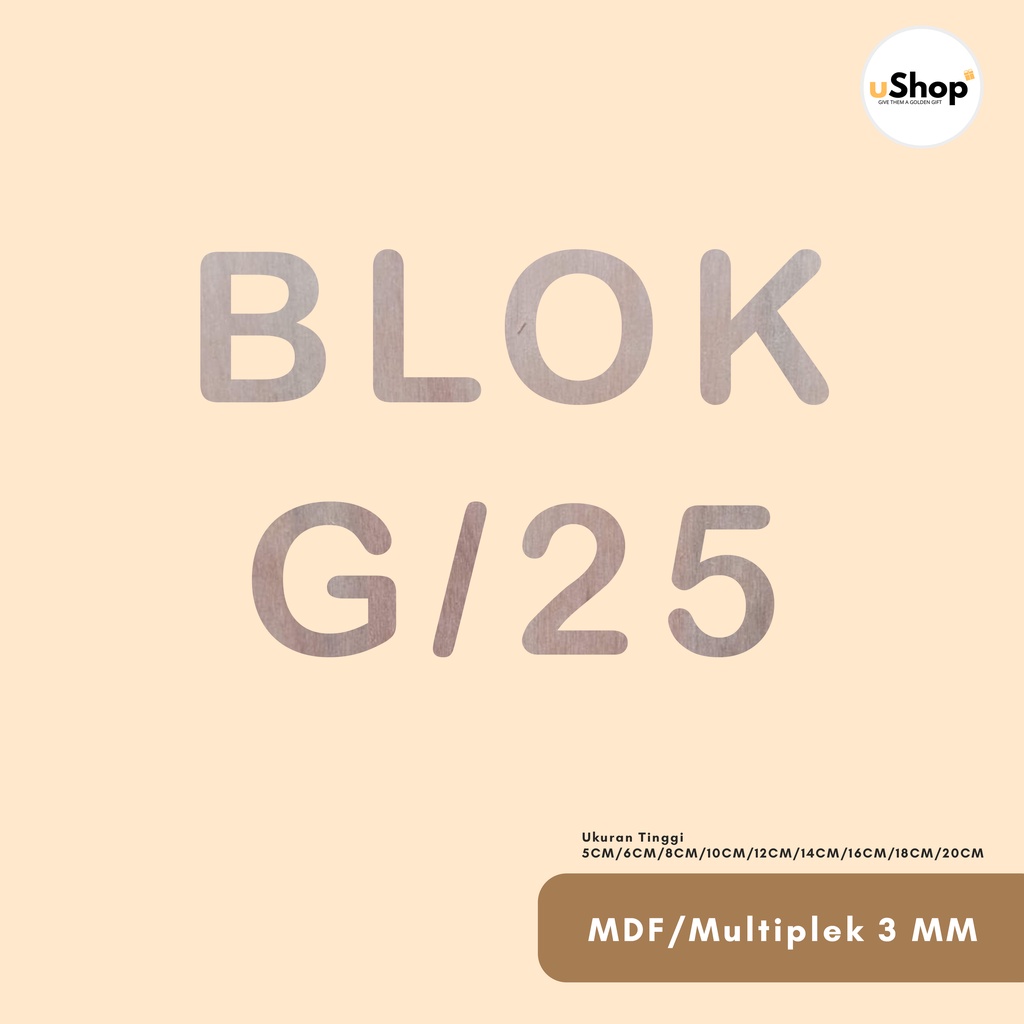 Huruf Timbul Kayu Alfabet Angka | Hiasan Dinding Dekorasi Dinding | Papan MDF Papan Multiplek