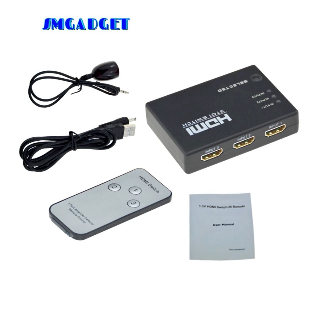 HDMI Switcher 3 Port Hdmi + Remote