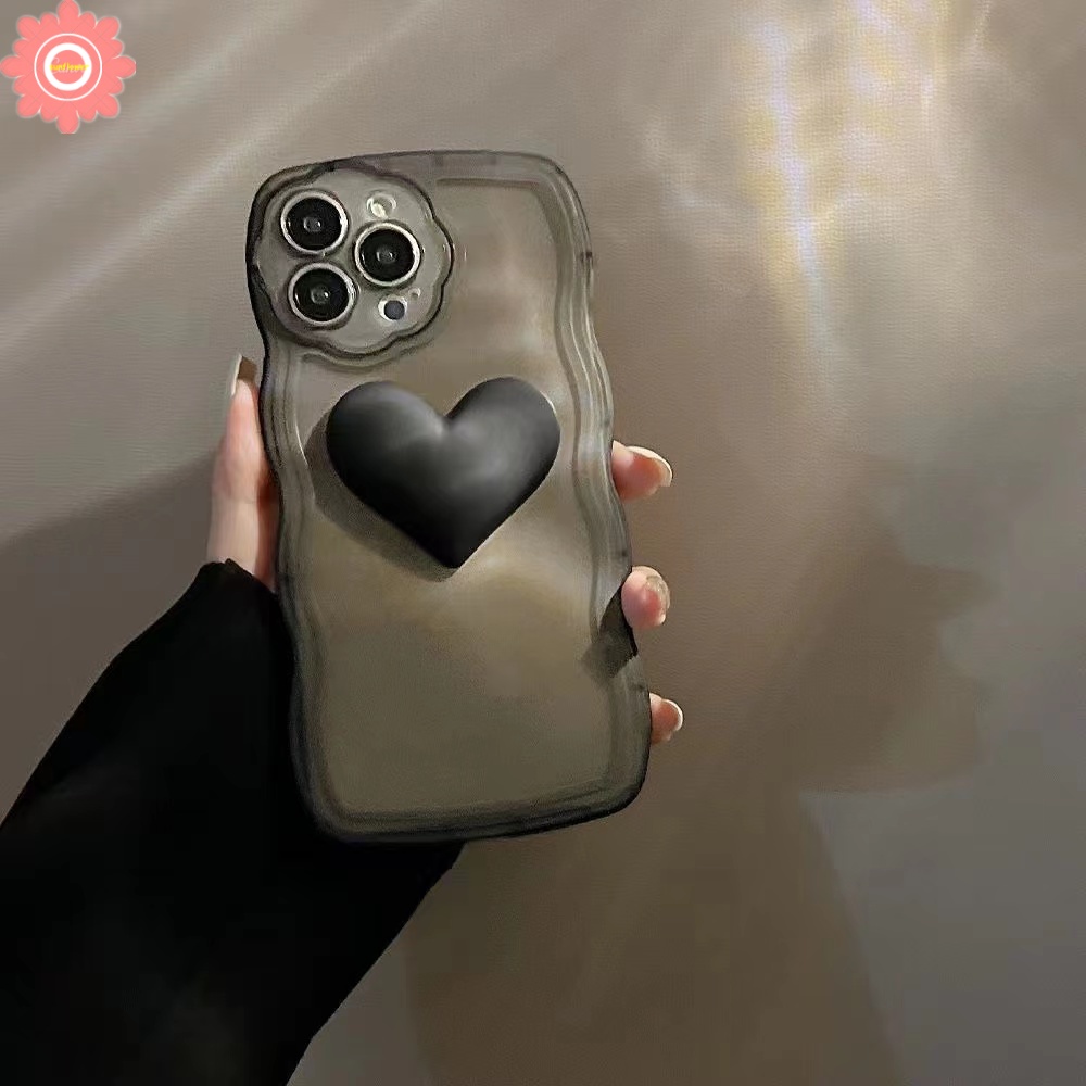 Casing Soft Case TPU Motif Hati 3D + Gelang Tangan Untuk IPhone 11 7 8 Plus 12 13 14 Pro MAX 14 6 6s XR X XS MAX