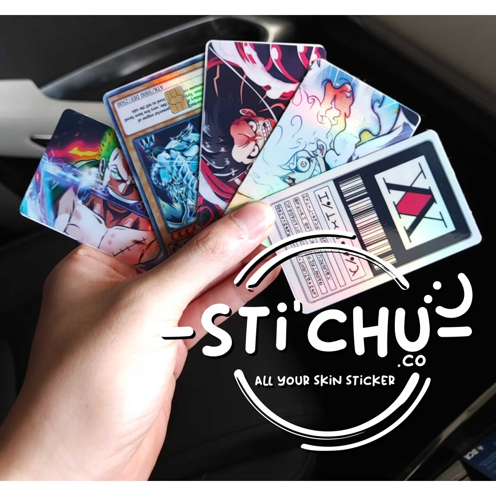 Sticker Kartu Atm Skin Card Hunter X hunter HOLOGRAM by Stichu