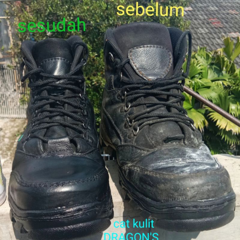 PAKET CAT KULIT ISI 5pcs FREE KUAS untuk kulit sepatu. tas jaket. sopa. jok dll