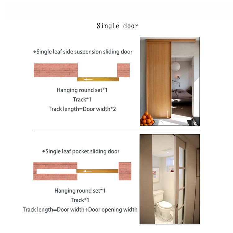 【2 Pcs】Roda Sliding Track/Roda Pintu Geser/Roda Rel Pintu/Wood Door Hanging Wheels Roda Pintu Sliding