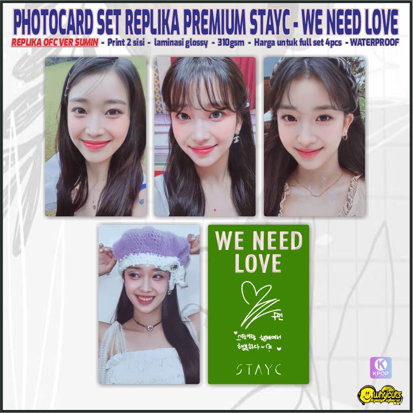 Photocard Set Replika Premium STAYC We Need Love &amp; young luv / Print 2 sisi laminasi glossy / anti iar