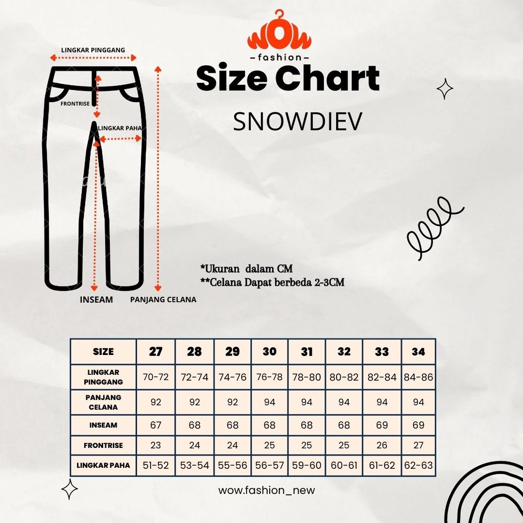 WOW-Ghaf-Snow Diev Jeans-Celana Highwaist Wanita