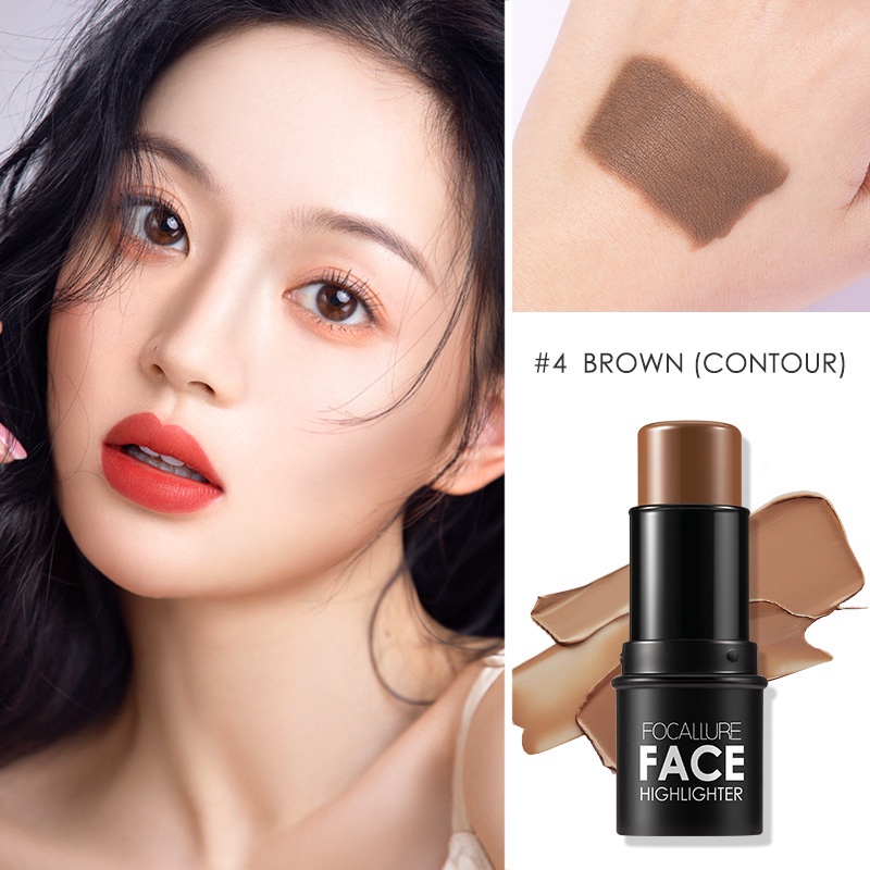 FOCALLURE FA01 Eyebrow Highlighter &amp; Contour Stick- 4 Colours Kosmetik Wajah Untuk Mata Eyeliner Anti Air Dan Tahan Lama