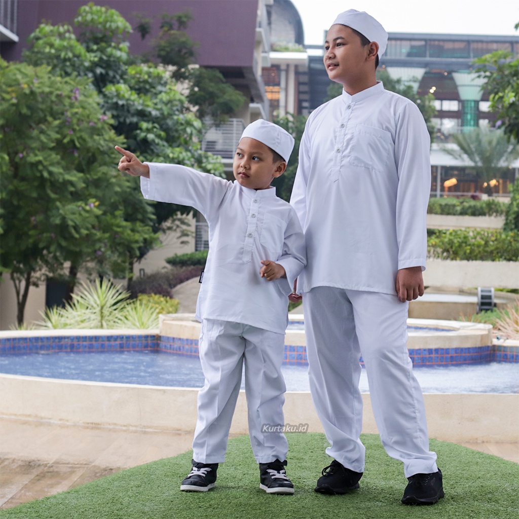 SETELAN BAJU KOKO FREE PECI ANAK LAKI LAKI KURTA JUMBO KATUN TOYOBO FODU LENGAN PANJANG EMRAN WARNA 