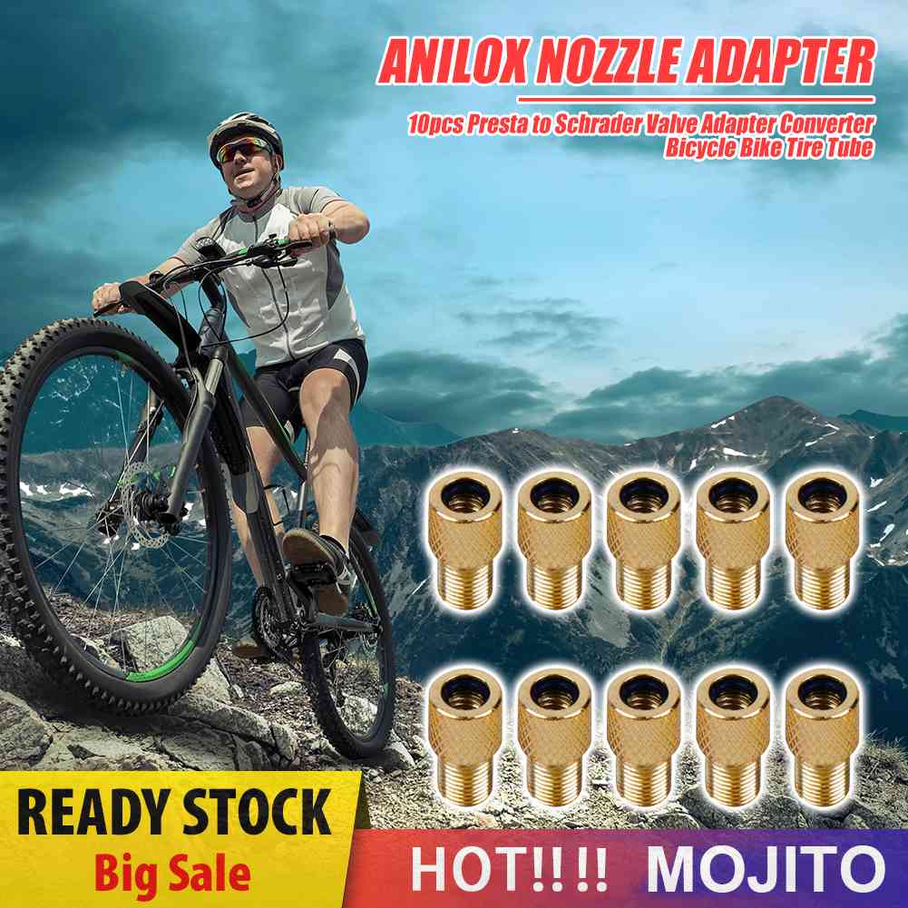 10pcs Adapter Pentil Presta Ke Schrader Untuk Pompa Sepeda