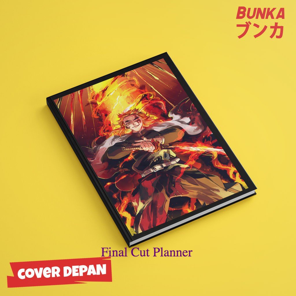 

Notebook Anime Kimetsu no Yaiba Rengoku Hardcover A5 Buku Tulis Catatan Note Agenda Planner Jurnal .