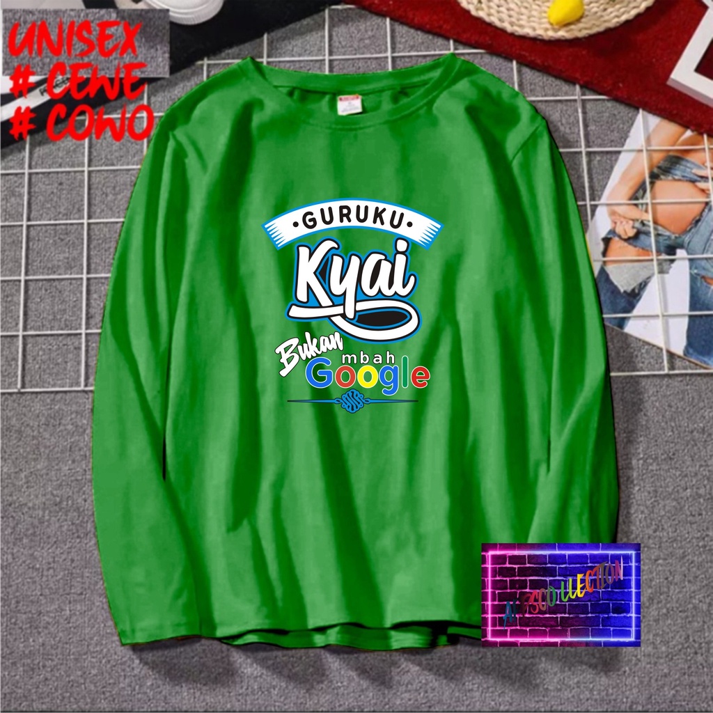 COD/ KAOS DTF MBAH KYAI GOOGLE HAPPY SANTRI /KAOS TULISAN/KAOS SANTRI KEKINIAN/KAOS DAKWAH/KAOS ISLAM/SANTRIWATI/KAOS HITS 2022/KAOS BERGAMBAR KAOS EKSPRESI KAOS PRIA TSHIRT WANITA Santai Crew Neck V-Neck Slim-fitting Polos Setrip Hitam Putih Crew Neck