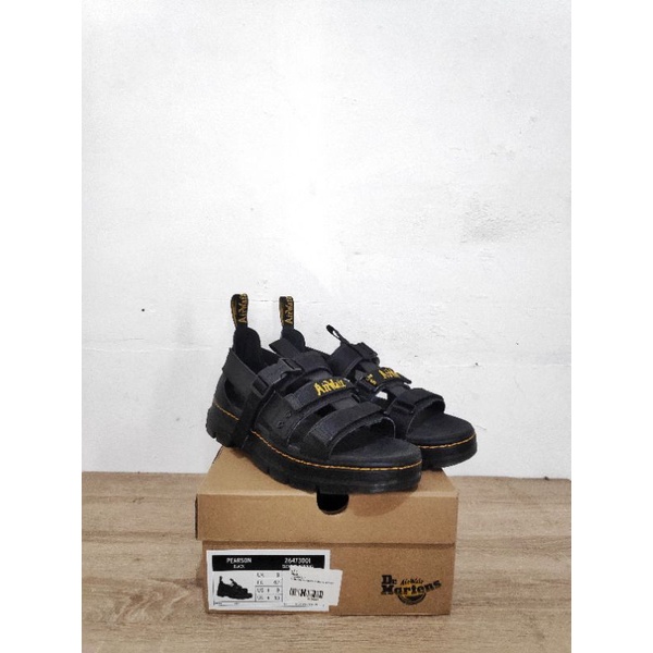 Dr. Martens Pearson Black Webbing Element Sandal Docmart Dr.martens