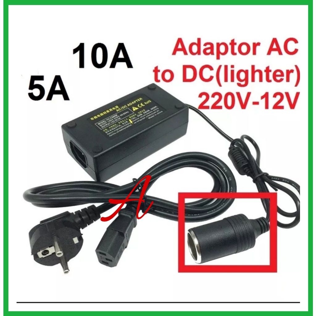 ADAPTOR AC TO DC 12 VOLT LIGHTER SOCKET CONVERTER 220 VOLT KE 12 V / Adaptor untuk vacuum Vacum clea