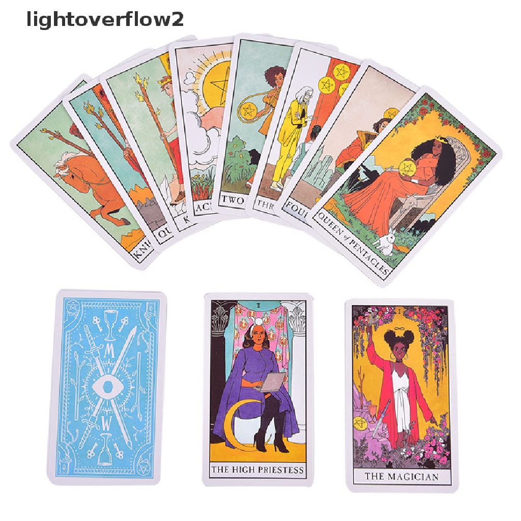 (lightoverflow2) Kartu Tarot Gambar Penyihir Modern Untuk Hadiah / Pesta