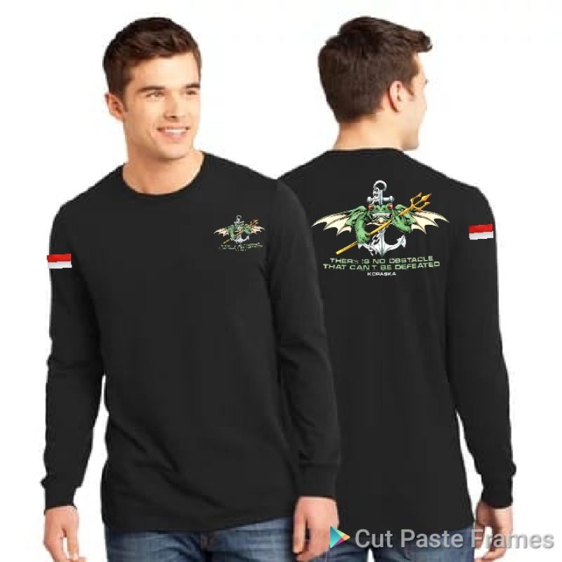 KAOS LENGAN PANJANG LOGO PASUKAN KATAK bisa request