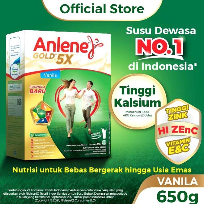 

[ COD ] ANLENE GOLD VANILA 650 GRAM