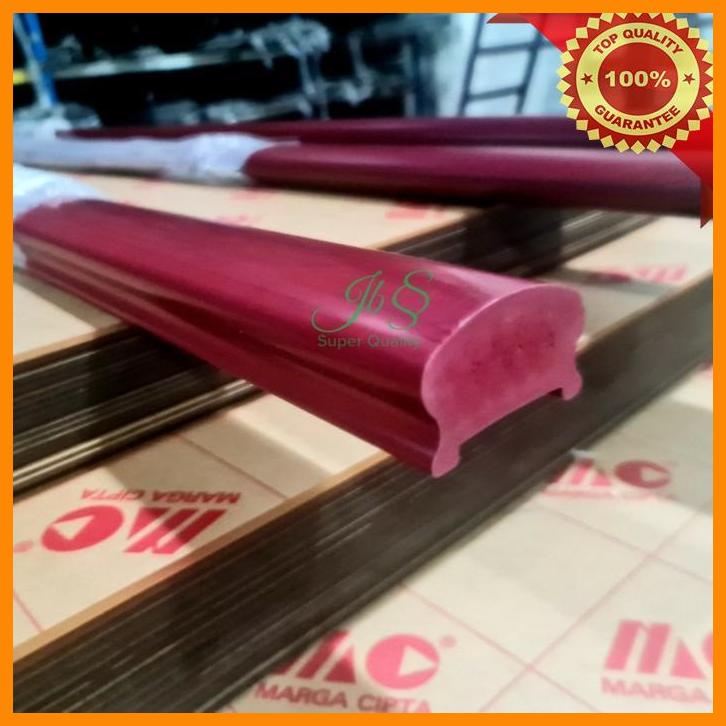 (JBS) HAND RAILING/PEGANGGAN TANGGA PVC ROTI (MAROON) 6,4CM4CM4 METER