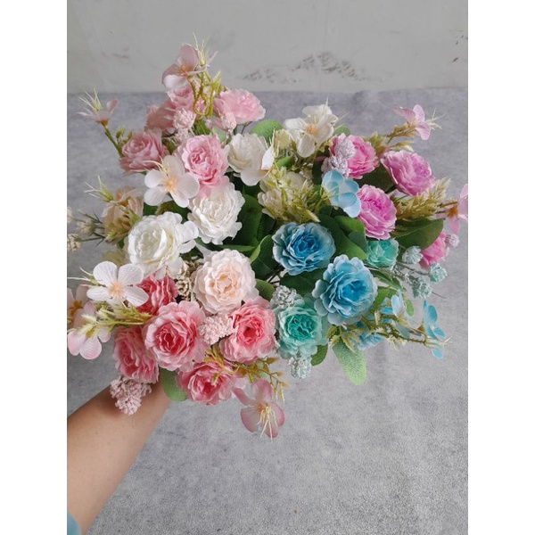 Jual Bunga Hias Palsu Artificial Peony Daysi Salju Kecil Shopee Indonesia 9772