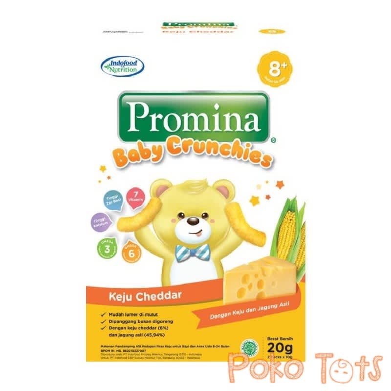 Promina Baby Crunchies 20gr Rasa Keju Snack Bayi 8+ Bulan WHS