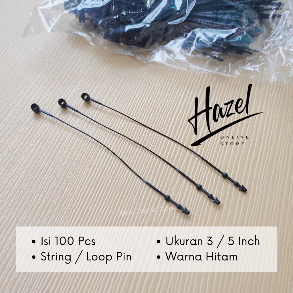 

Loop String Pin 3 Inch Hitam Isi 500 Pcs Hang Tag String Lock Hazel