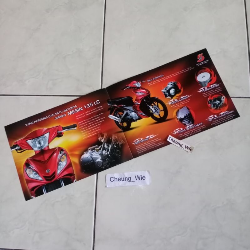Poster Jadul Antik Brosur Yamaha Jupiter MX 135 LC Old CW 2005/2006 Gen1 NOS kondisi gress ex koleks