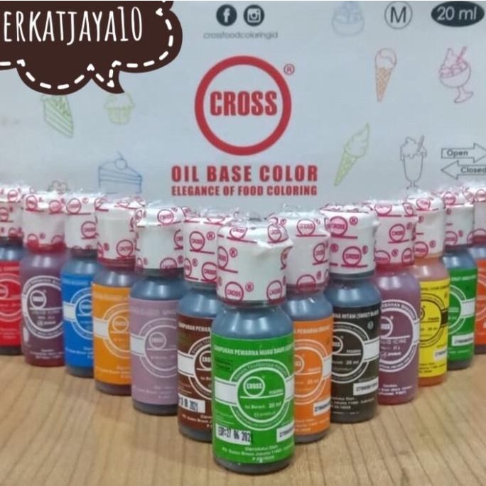 

CROSS Food Coloring Regular Oil Based Color 20ml Pewarna Makanan Cair