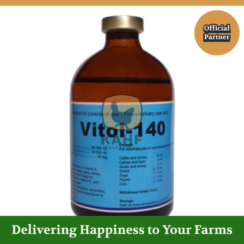 Vitol-140 100ml - Multivitamin Ternak Injeksi