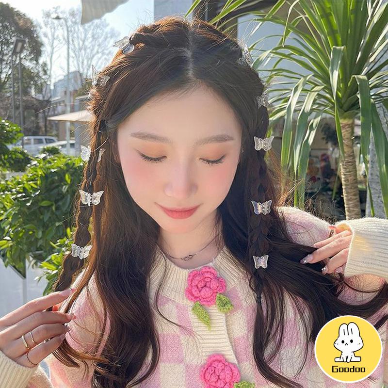 COD Mini Jepit Rambut Kupu-kupu Klip Rambut Korea Transparan Klip Aksesoris Wanita -Doo