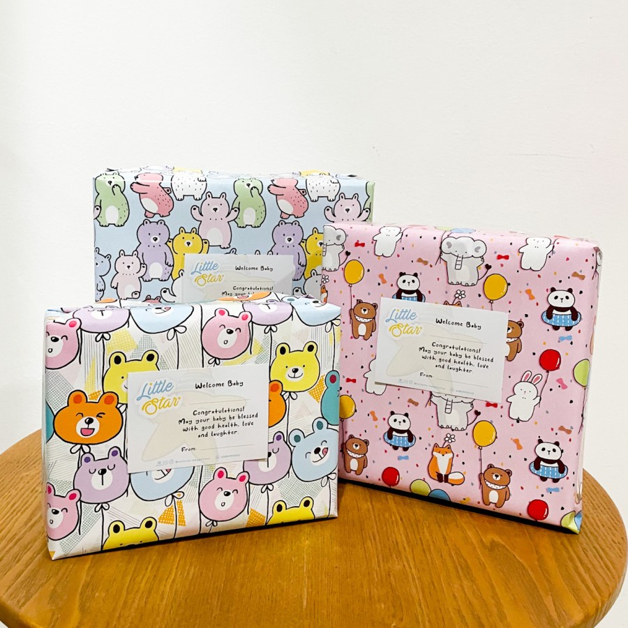 Tambahan Kertas Kado Hampers Bayi Little Star