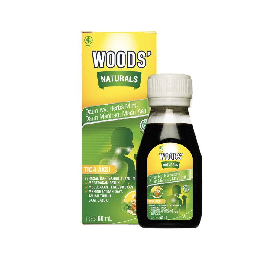 Paket Woods Natural Obat Batuk Herbal &amp; Woods Lozenges